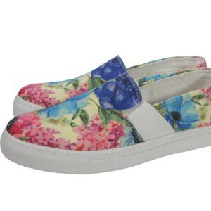 Streetfly Flower Shoes Slip On Canvas Sneaker Women's Size 39 or 8.5